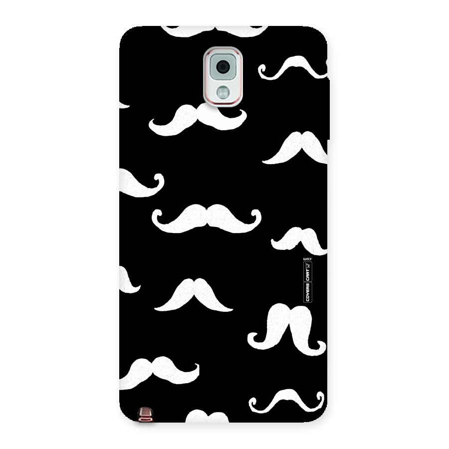 Moustache Pattern (White) Back Case for Galaxy Note 3
