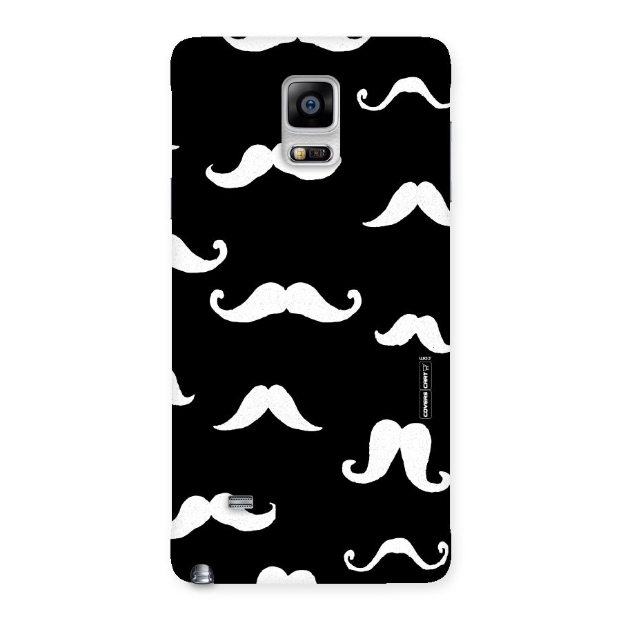 Moustache Pattern (White) Back Case for Galaxy Note 4
