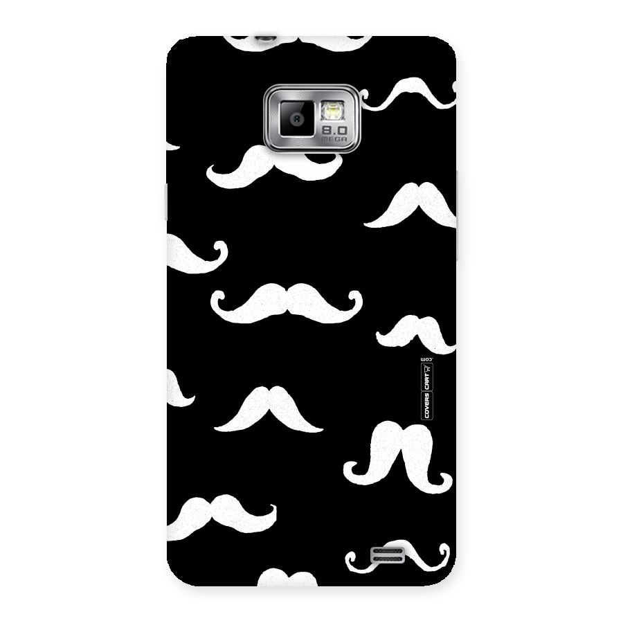 Moustache Pattern (White) Back Case for Galaxy S2
