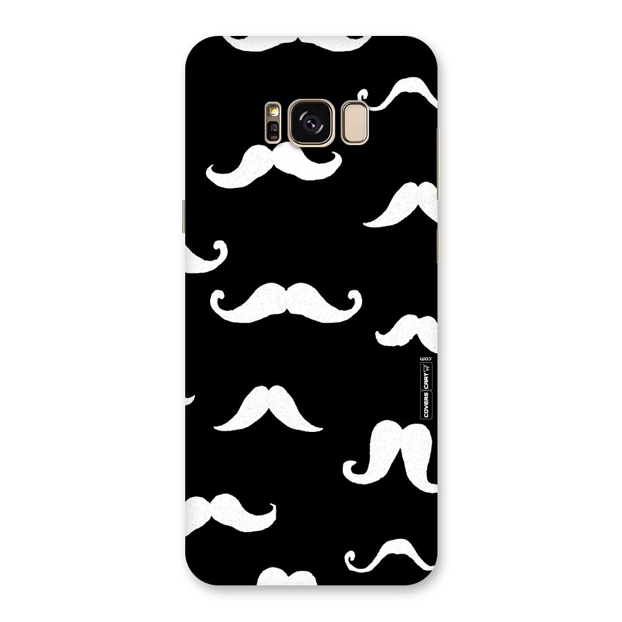 Moustache Pattern (White) Back Case for Galaxy S8 Plus