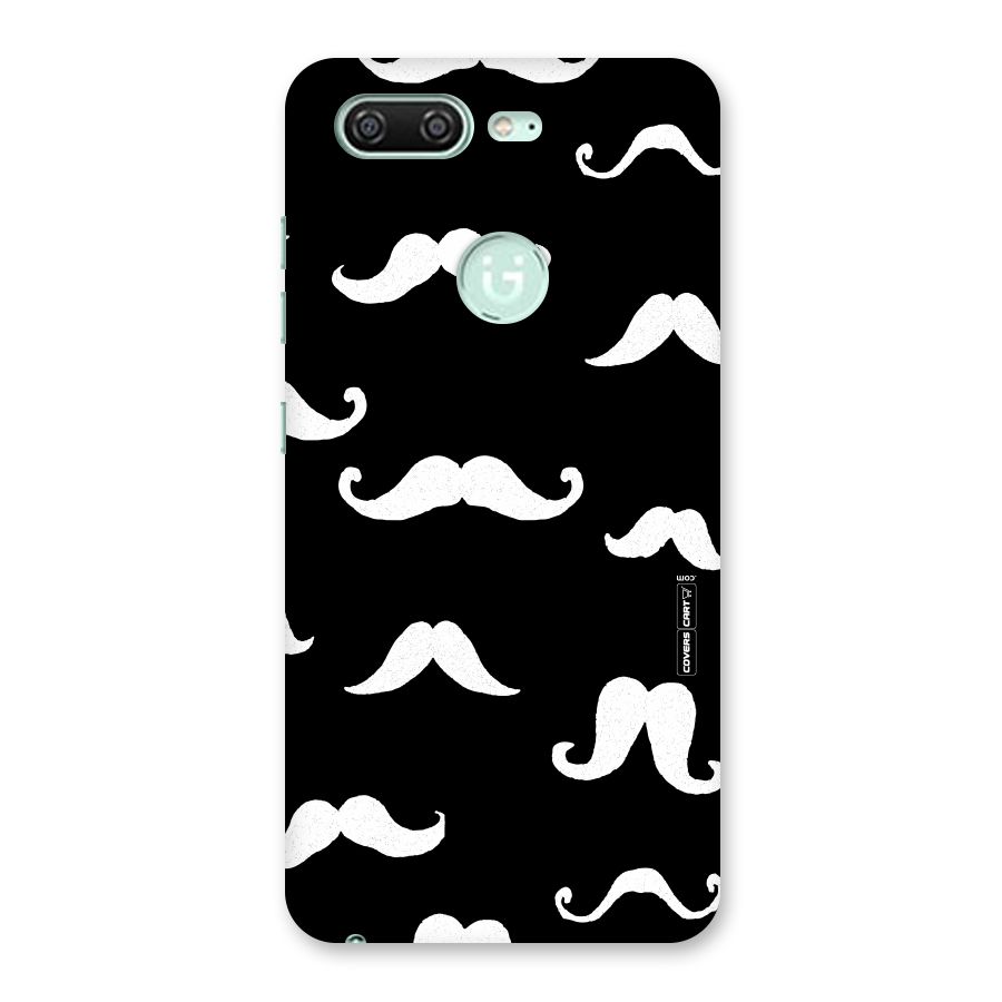 Moustache Pattern (White) Back Case for Gionee S10