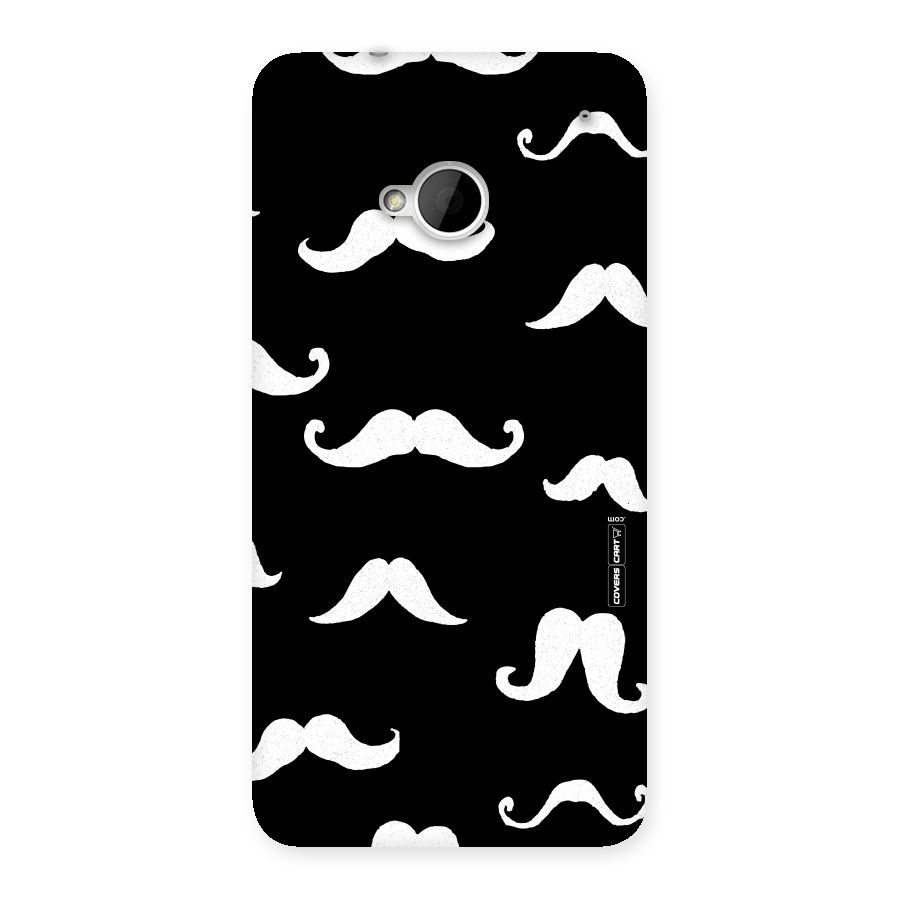 Moustache Pattern (White) Back Case for HTC One M7