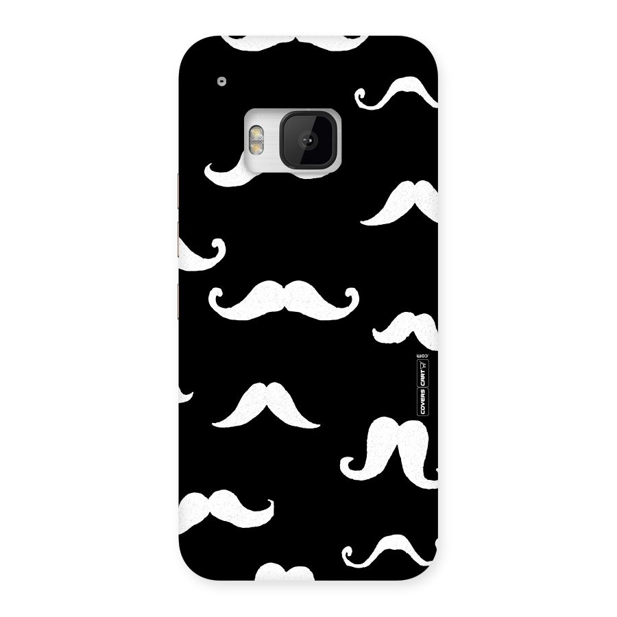 Moustache Pattern (White) Back Case for HTC One M9