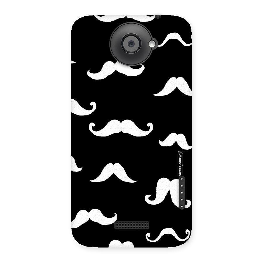 Moustache Pattern (White) Back Case for HTC One X