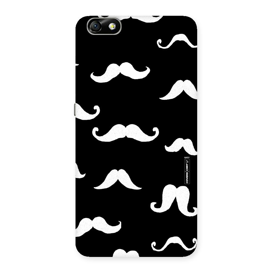 Moustache Pattern (White) Back Case for Honor 4X