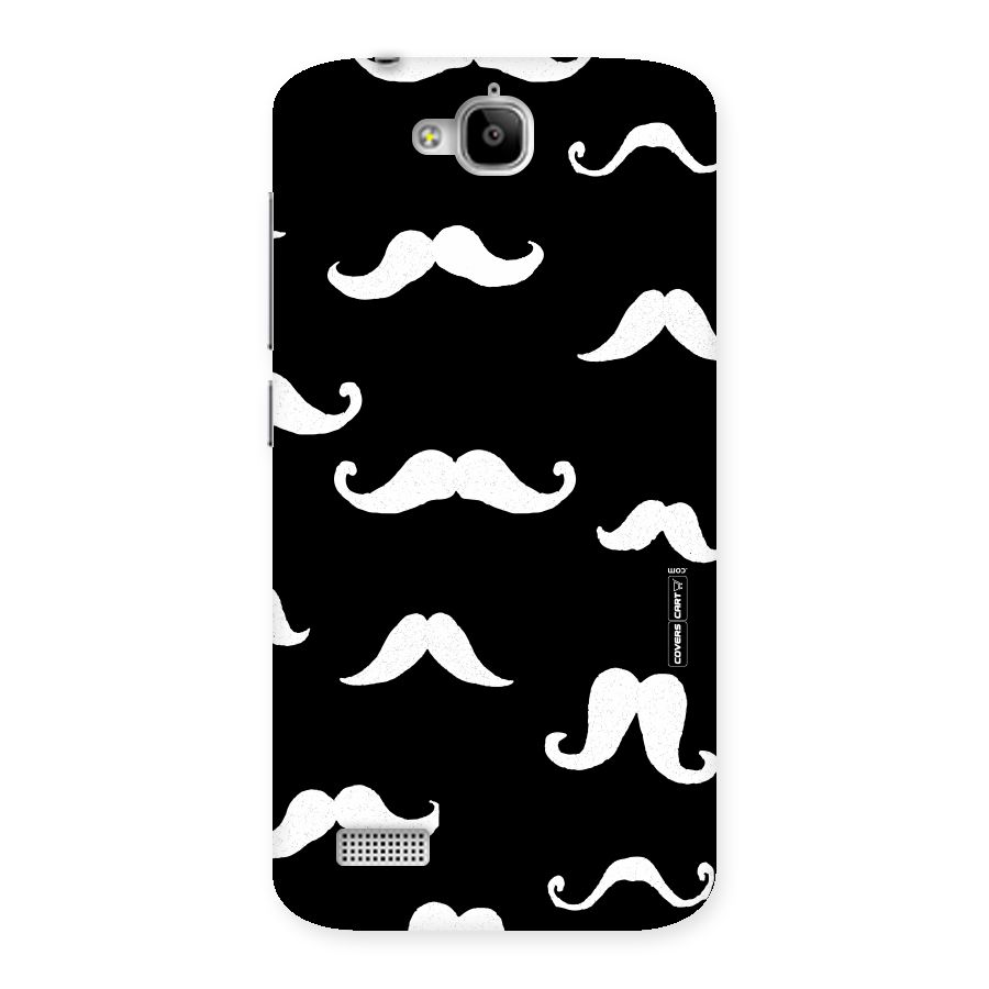 Moustache Pattern (White) Back Case for Honor Holly