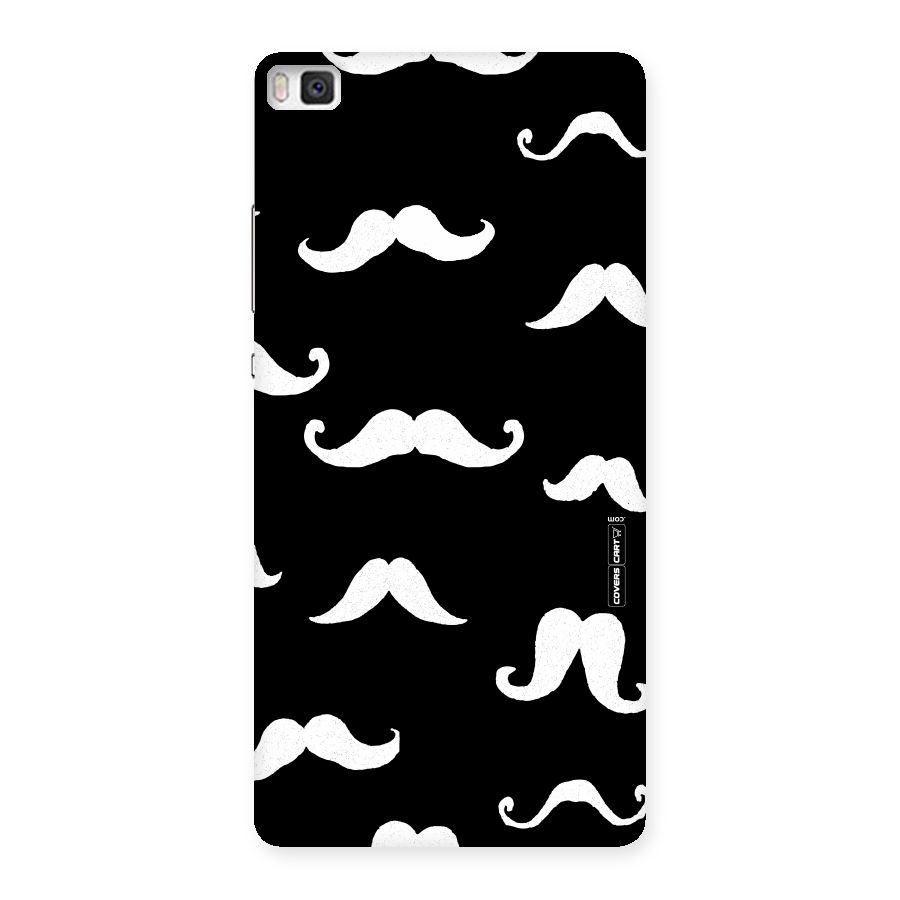 Moustache Pattern (White) Back Case for Huawei P8