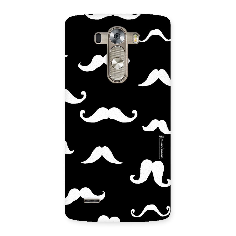 Moustache Pattern (White) Back Case for LG G3