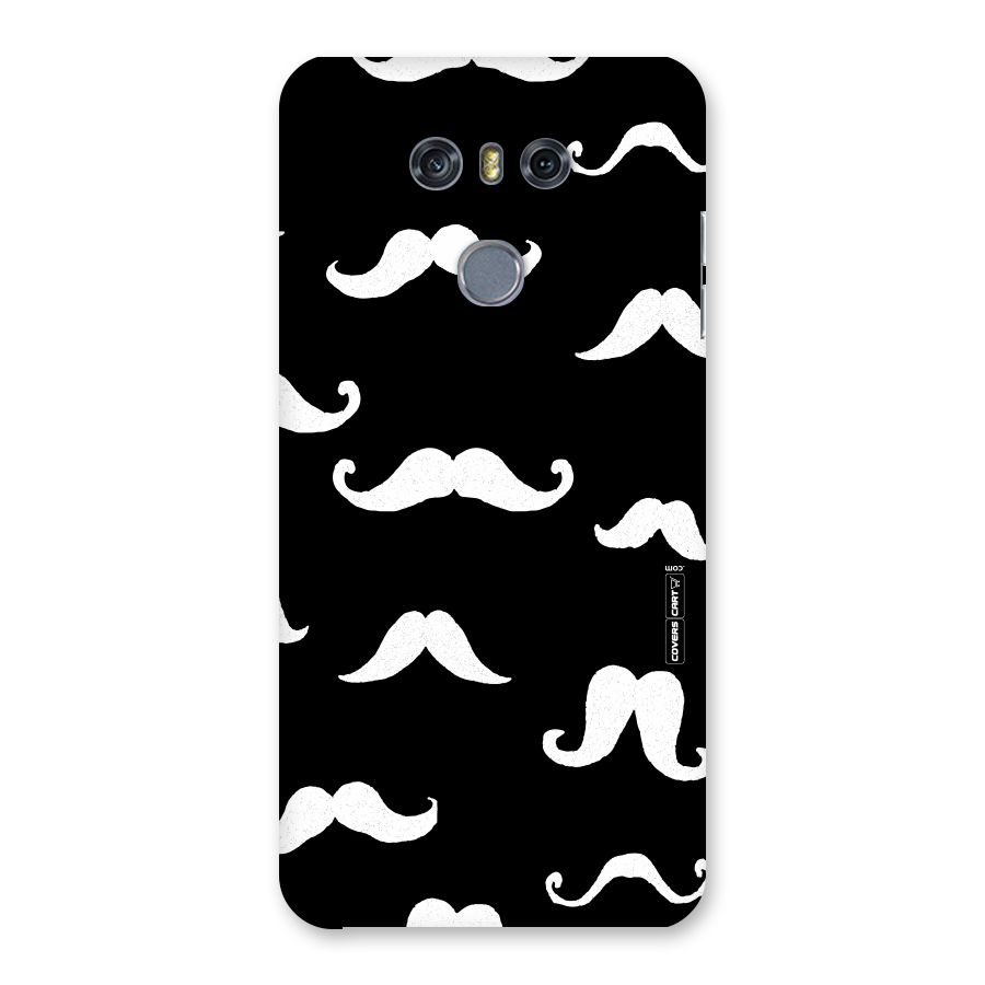Moustache Pattern (White) Back Case for LG G6