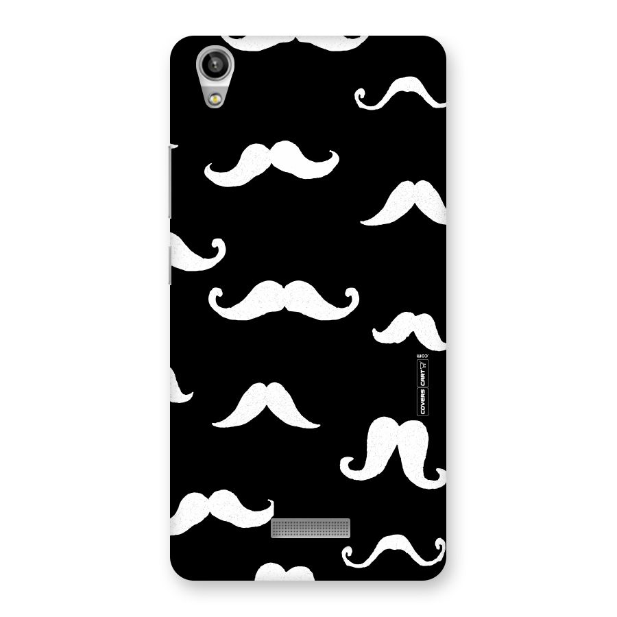 Moustache Pattern (White) Back Case for Lava-Pixel-V1