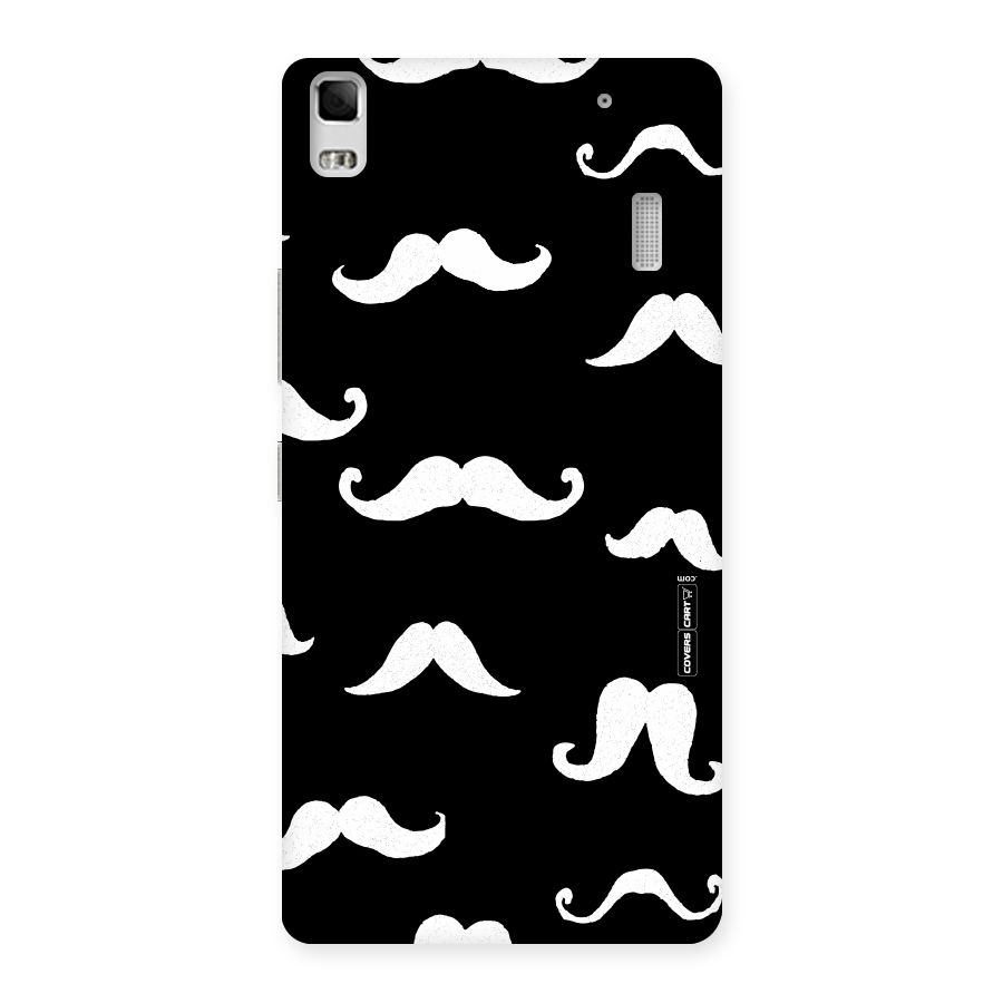 Moustache Pattern (White) Back Case for Lenovo A7000