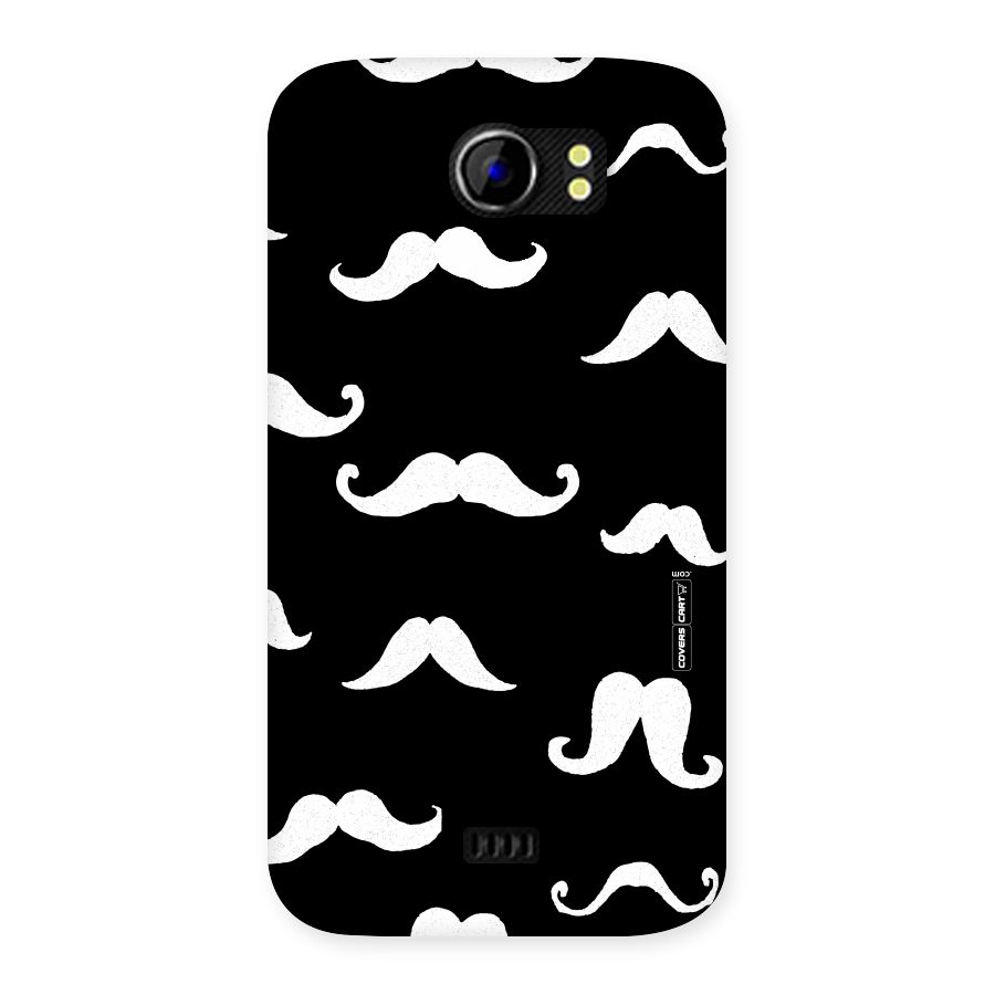 Moustache Pattern (White) Back Case for Micromax Canvas 2 A110