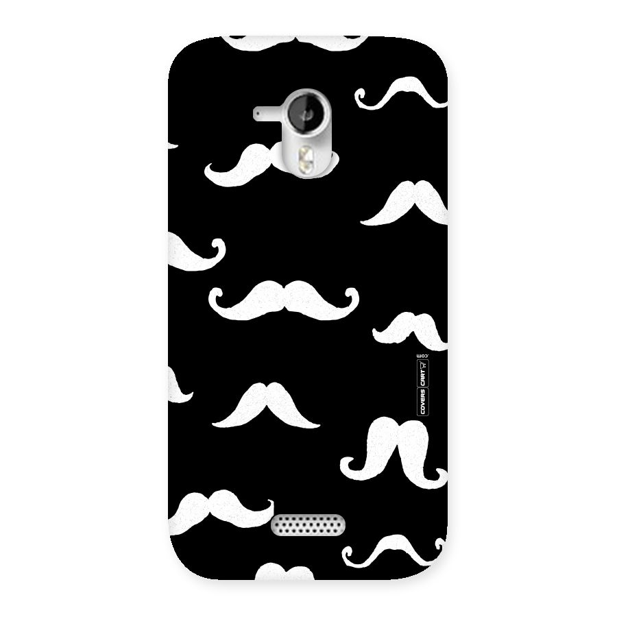 Moustache Pattern (White) Back Case for Micromax Canvas HD A116