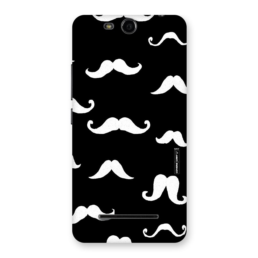 Moustache Pattern (White) Back Case for Micromax Canvas Juice 3 Q392