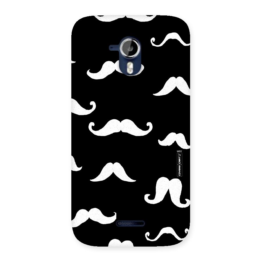 Moustache Pattern (White) Back Case for Micromax Canvas Magnus A117