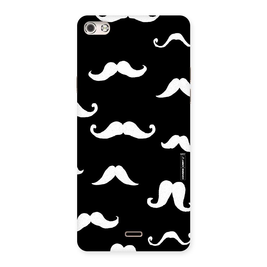 Moustache Pattern (White) Back Case for Micromax Canvas Silver 5