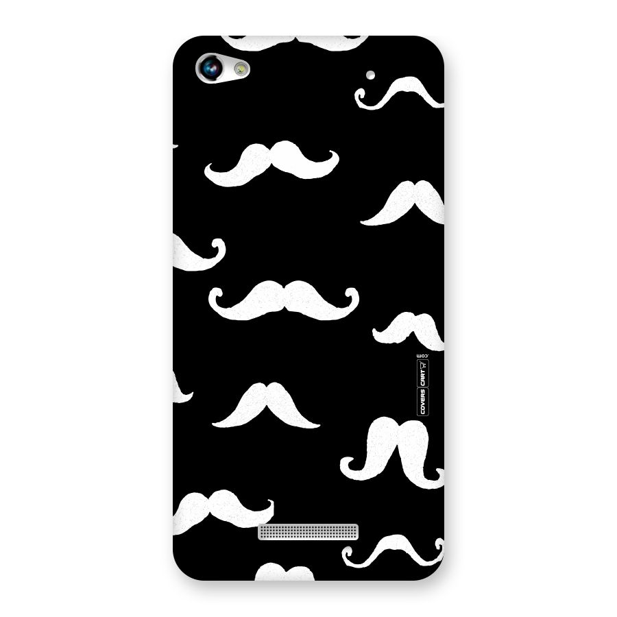 Moustache Pattern (White) Back Case for Micromax Hue 2