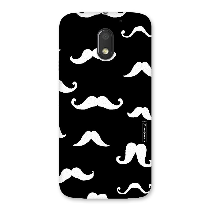 Moustache Pattern (White) Back Case for Moto E3 Power
