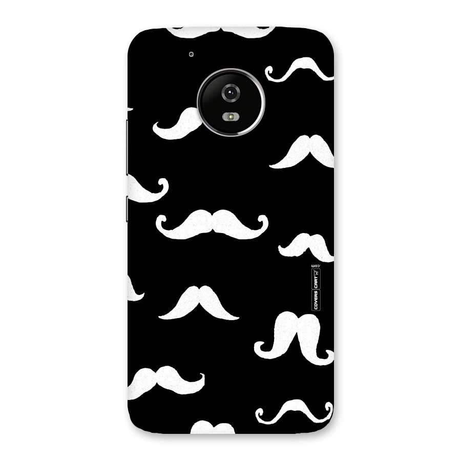 Moustache Pattern (White) Back Case for Moto G5