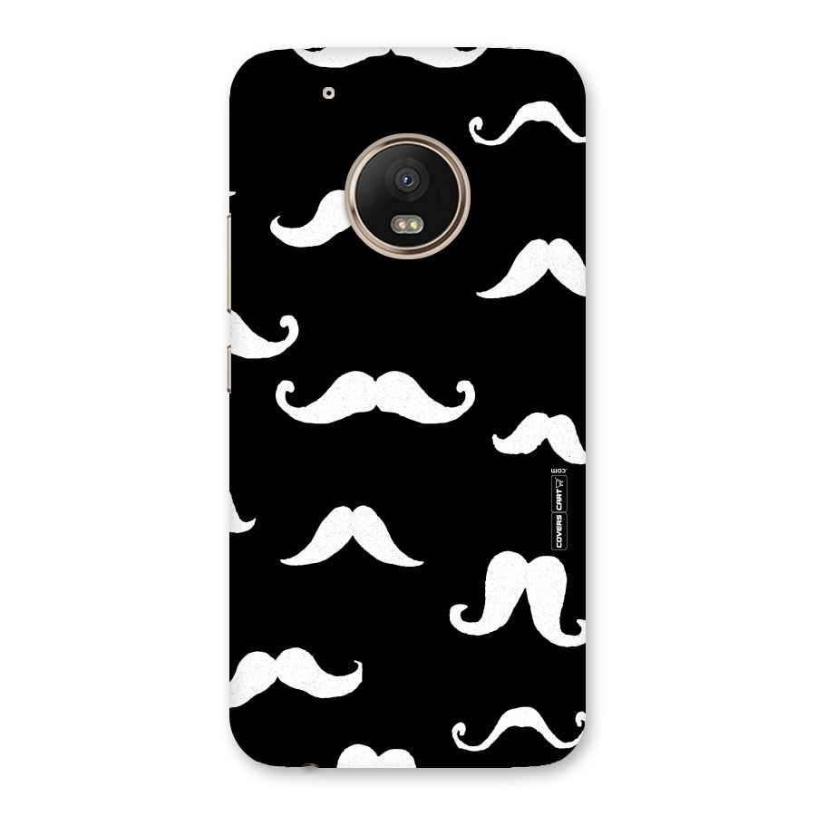 Moustache Pattern (White) Back Case for Moto G5 Plus