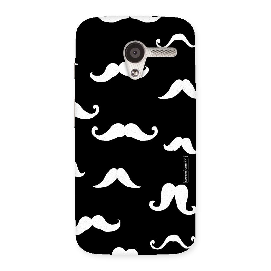 Moustache Pattern (White) Back Case for Moto X