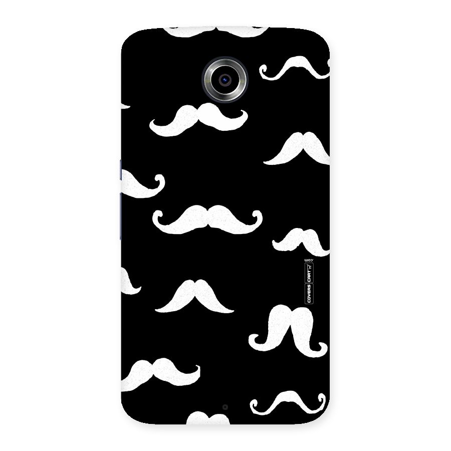 Moustache Pattern (White) Back Case for Nexsus 6