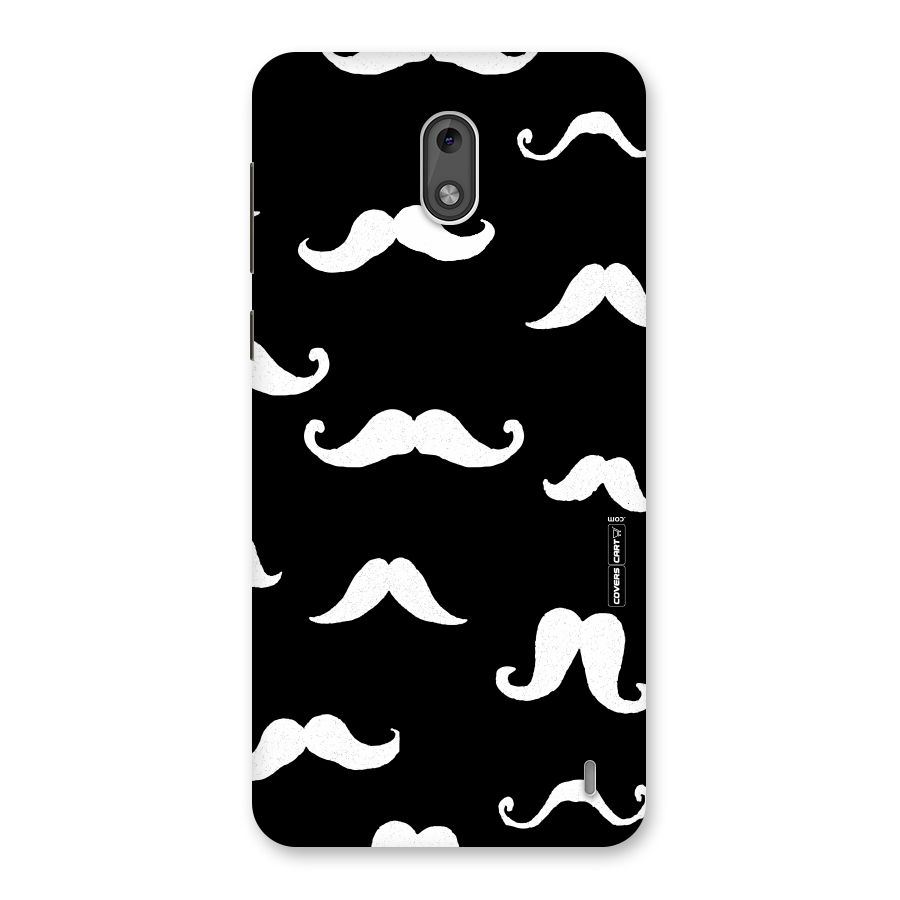 Moustache Pattern (White) Back Case for Nokia 2
