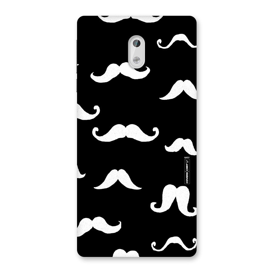 Moustache Pattern (White) Back Case for Nokia 3