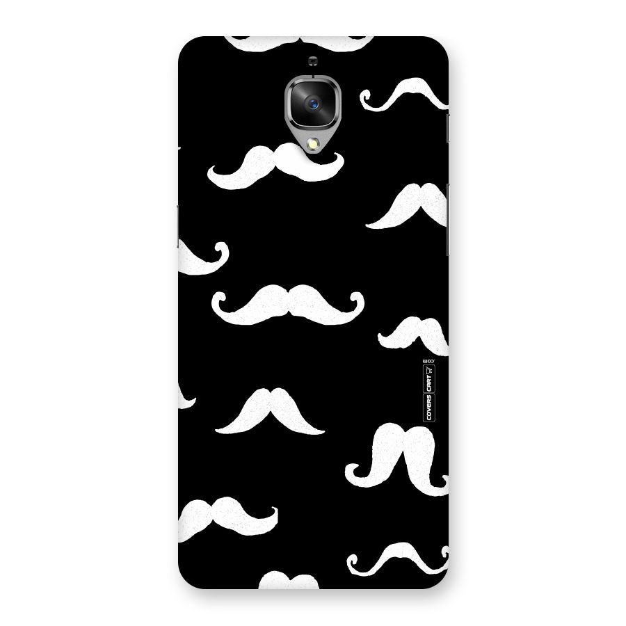 Moustache Pattern (White) Back Case for OnePlus 3T