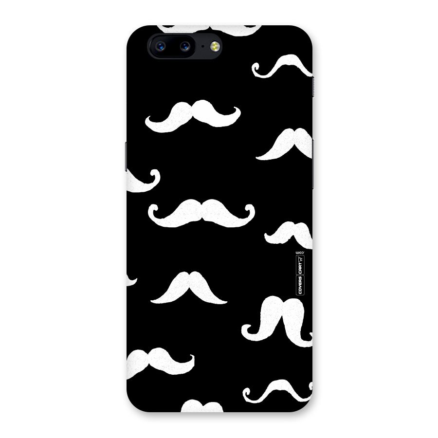 Moustache Pattern (White) Back Case for OnePlus 5