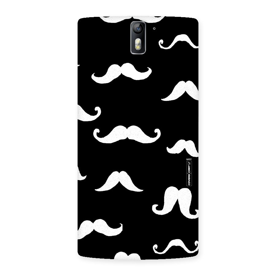 Moustache Pattern (White) Back Case for One Plus One