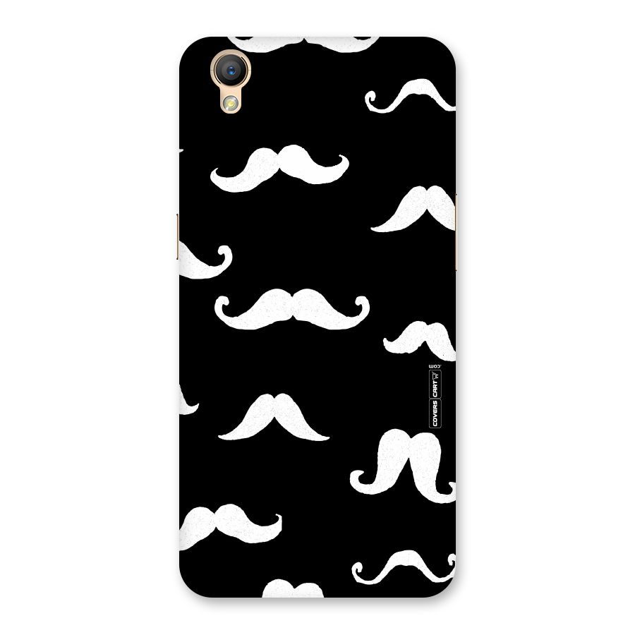 Moustache Pattern (White) Back Case for Oppo A37
