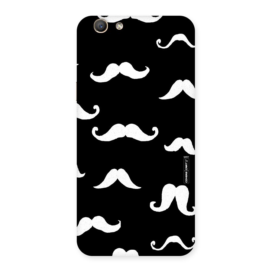 Moustache Pattern (White) Back Case for Oppo F1s