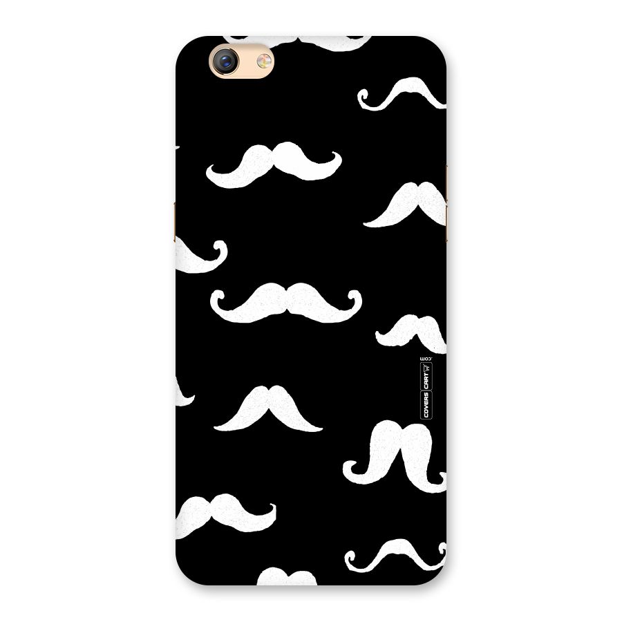 Moustache Pattern (White) Back Case for Oppo F3 Plus