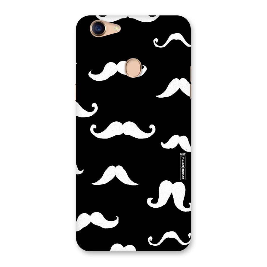 Moustache Pattern (White) Back Case for Oppo F5