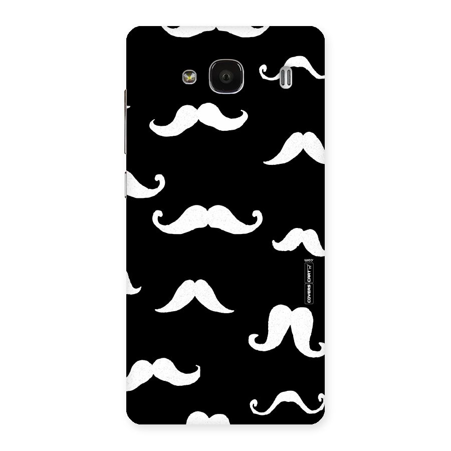 Moustache Pattern (White) Back Case for Redmi 2 Prime