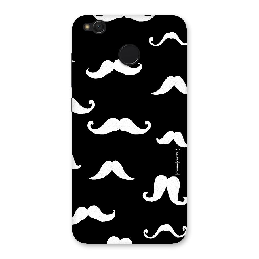 Moustache Pattern (White) Back Case for Redmi 4