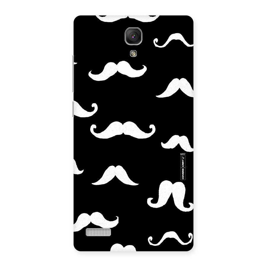 Moustache Pattern (White) Back Case for Redmi Note Prime