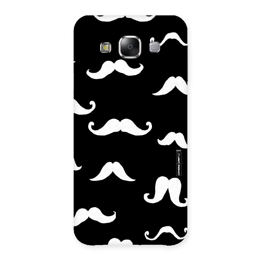 Moustache Pattern (White) Back Case for Samsung Galaxy E5