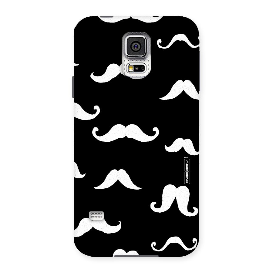 Moustache Pattern (White) Back Case for Samsung Galaxy S5