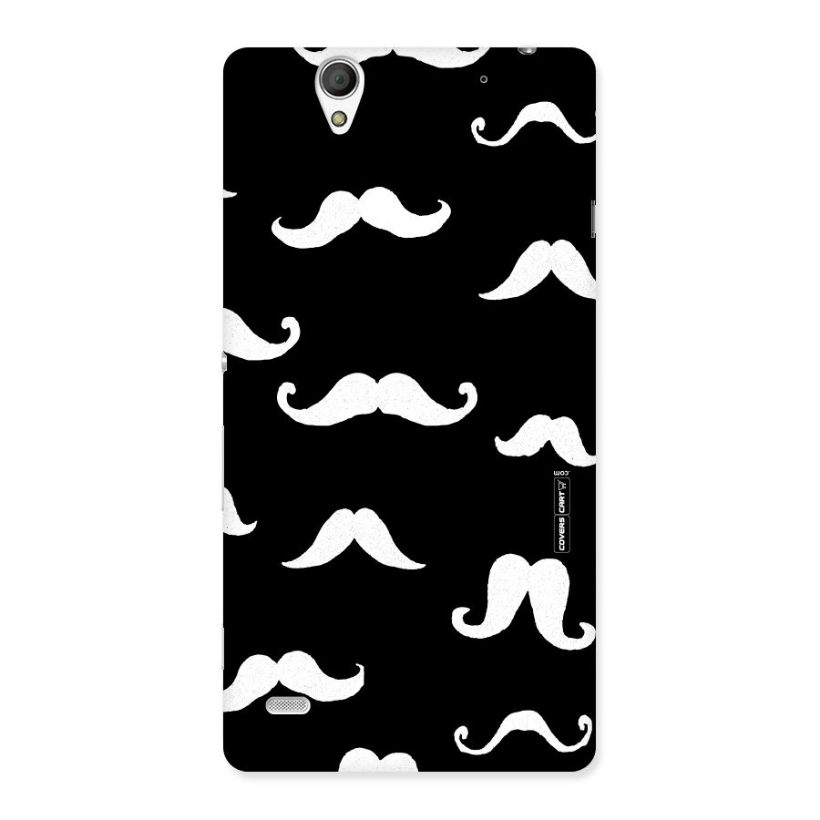 Moustache Pattern (White) Back Case for Sony Xperia C4