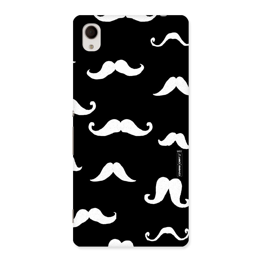 Moustache Pattern (White) Back Case for Sony Xperia M4