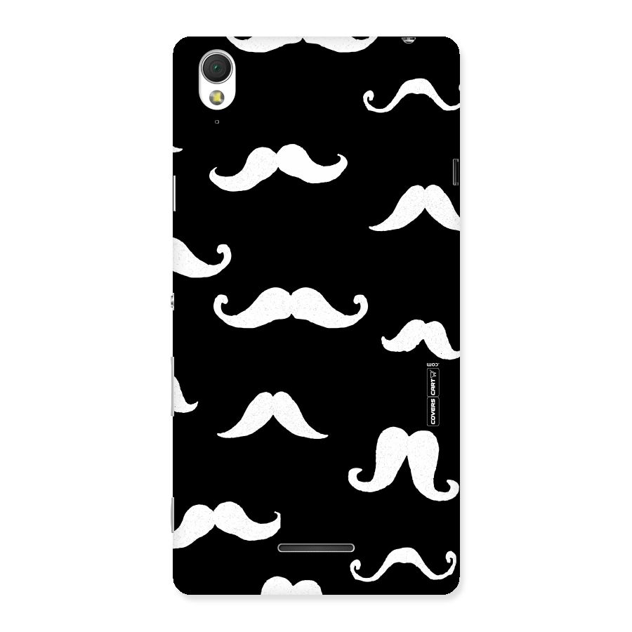 Moustache Pattern (White) Back Case for Sony Xperia T3