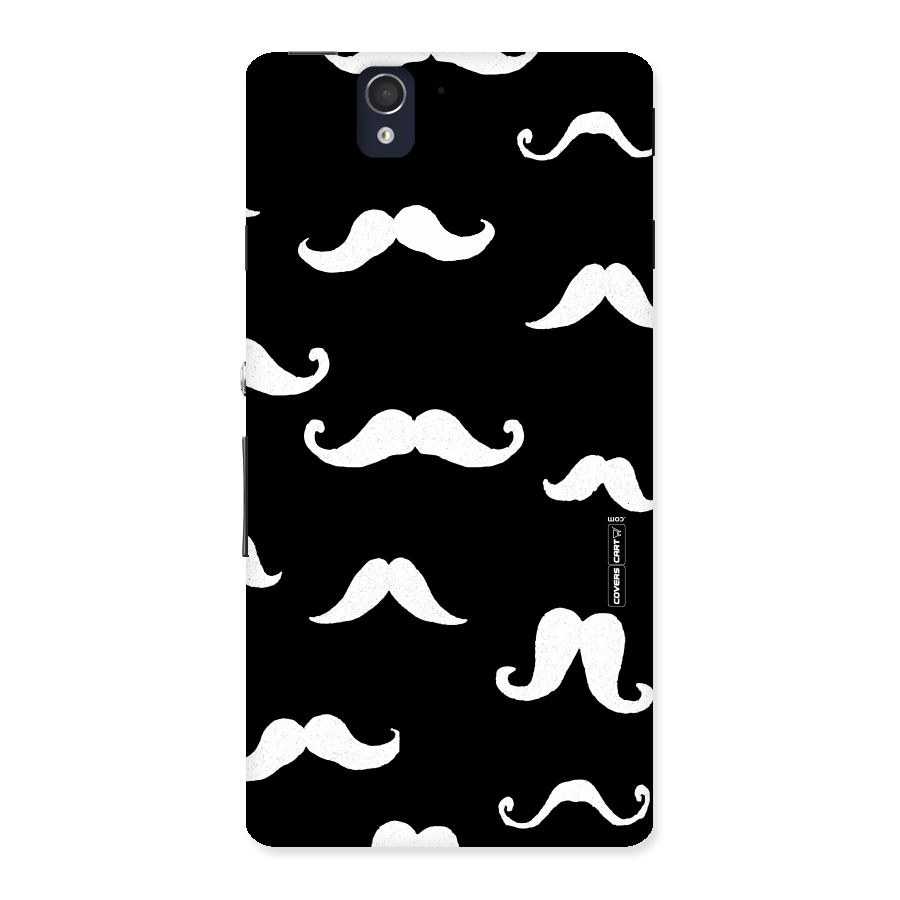 Moustache Pattern (White) Back Case for Sony Xperia Z