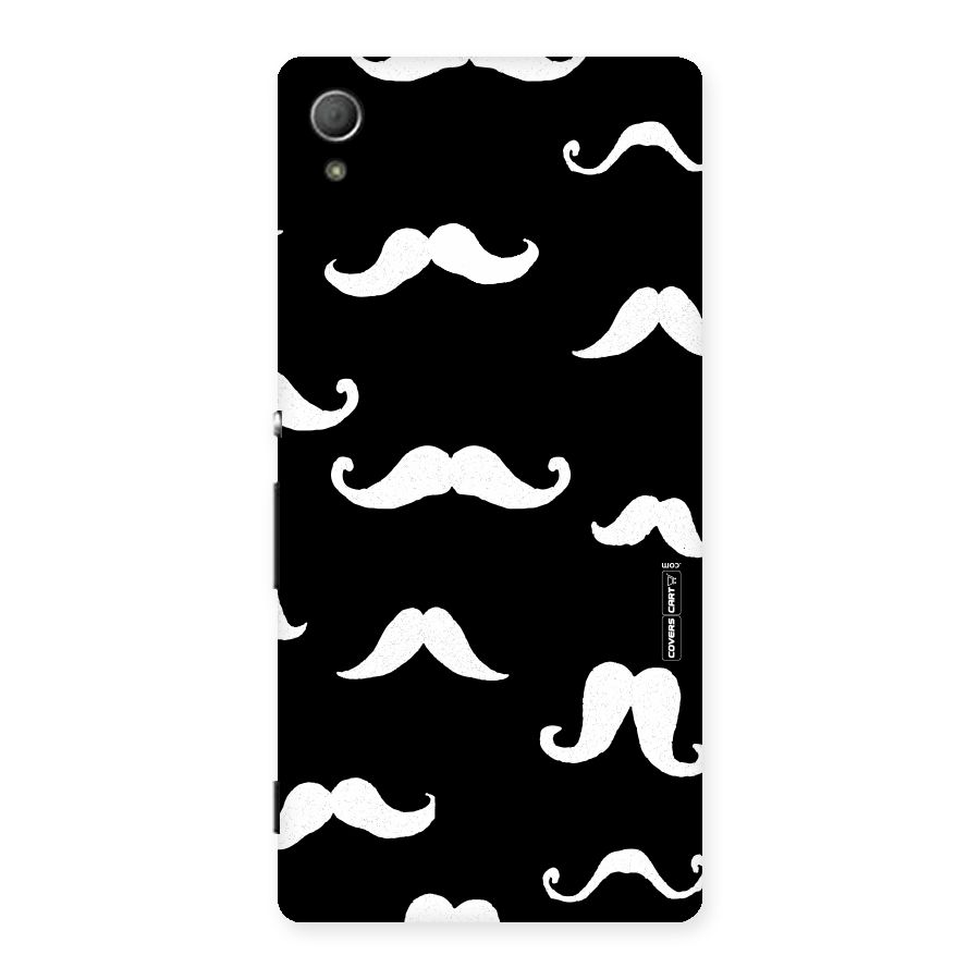 Moustache Pattern (White) Back Case for Xperia Z4