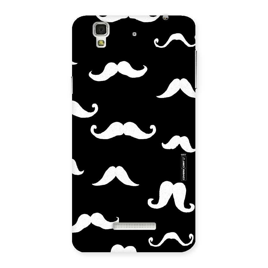 Moustache Pattern (White) Back Case for YU Yureka Plus