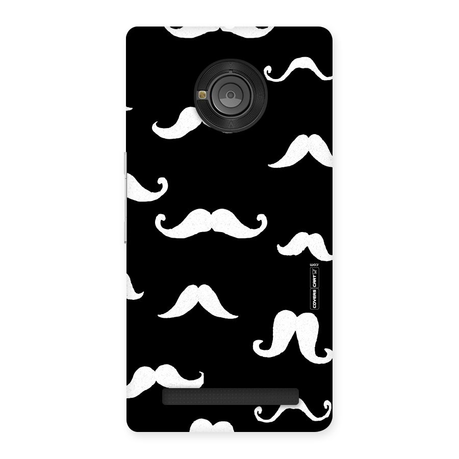 Moustache Pattern (White) Back Case for Yu Yunique