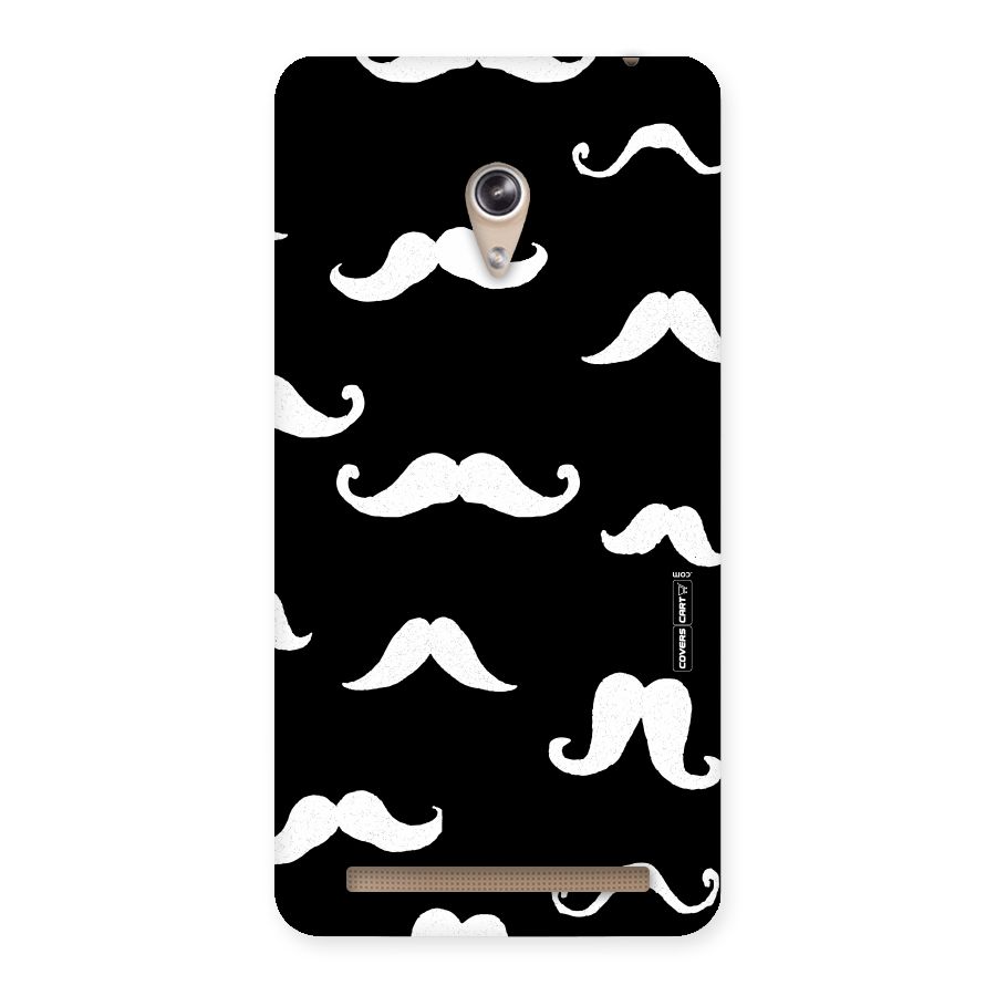 Moustache Pattern (White) Back Case for Zenfone 6