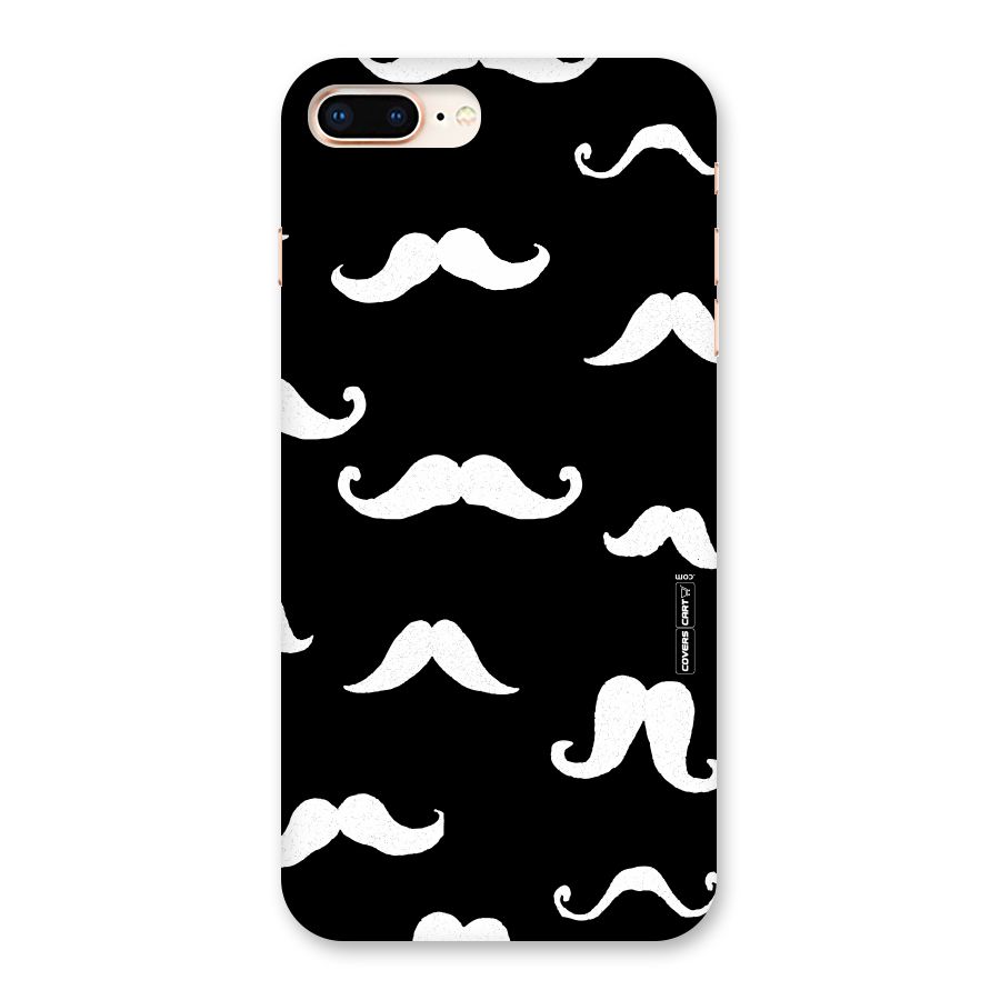 Moustache Pattern (White) Back Case for iPhone 8 Plus