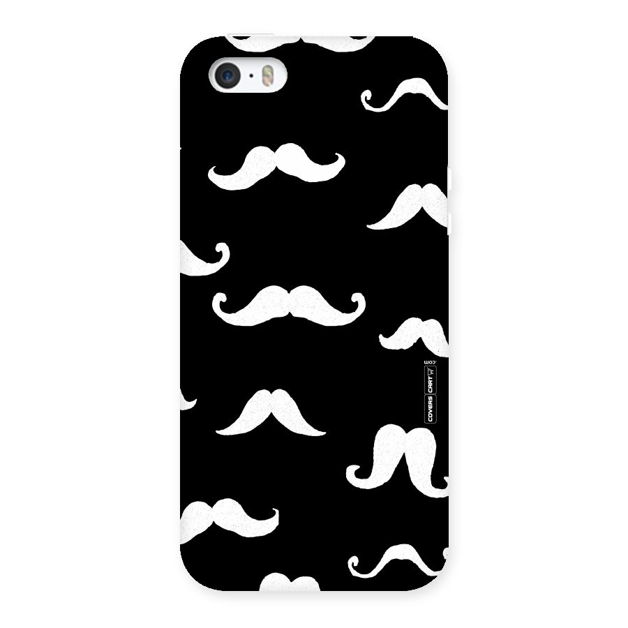 Moustache Pattern (White) Back Case for iPhone SE